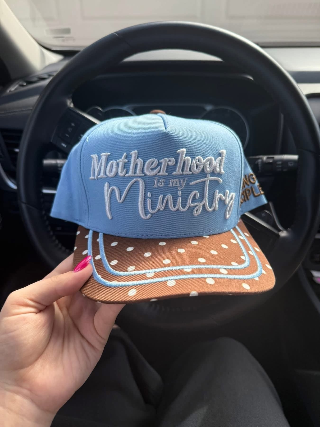 Motherhood is my ministry trucker hat