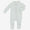Green Peterpan collar zipper footie