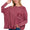 Ribbed long sleeve tee - Cabernet