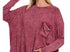 Ribbed long sleeve tee - Cabernet