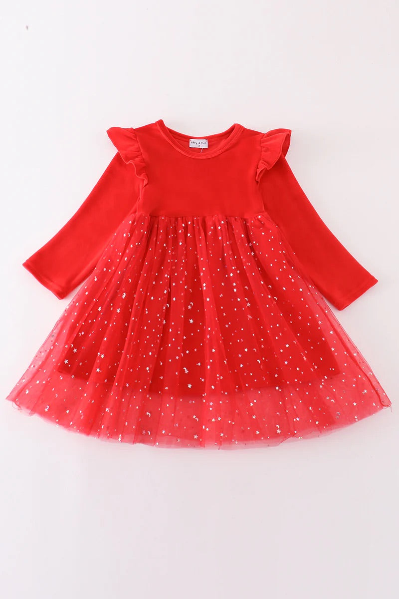 Red tutu girls dress