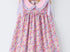 Pink floral ruffle girls dress