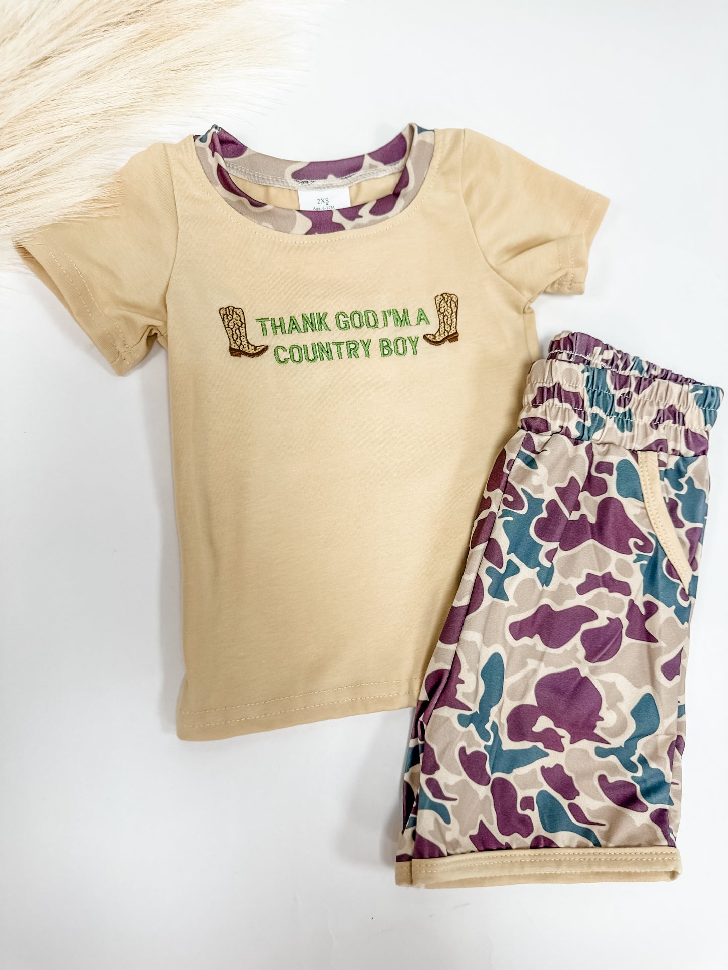 Thank god I’m a country boy short set