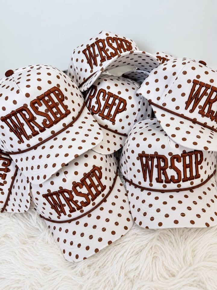 WRSHP embroidered polka dot hat