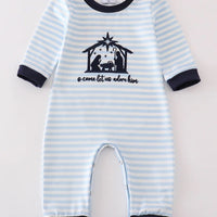 Come let us adore him boys romper