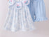 Blue whale ruffle short set
