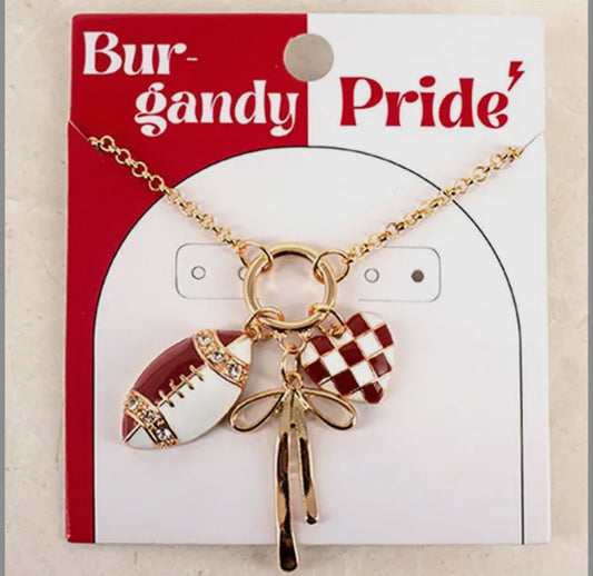 Game day football necklace