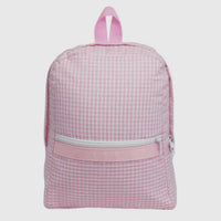 Pink gingham backpack- includes name/monogram
