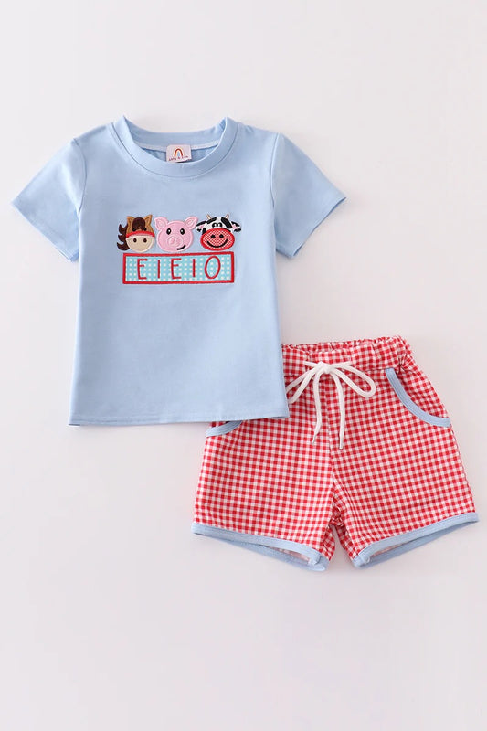 EIEIO boys short set