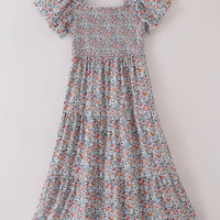 Floral smocked mom dress