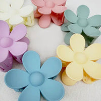 Matte pastel daisy hair clips