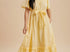 Swiss dot yellow maxi dress
