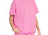 Solid candy pink short set
