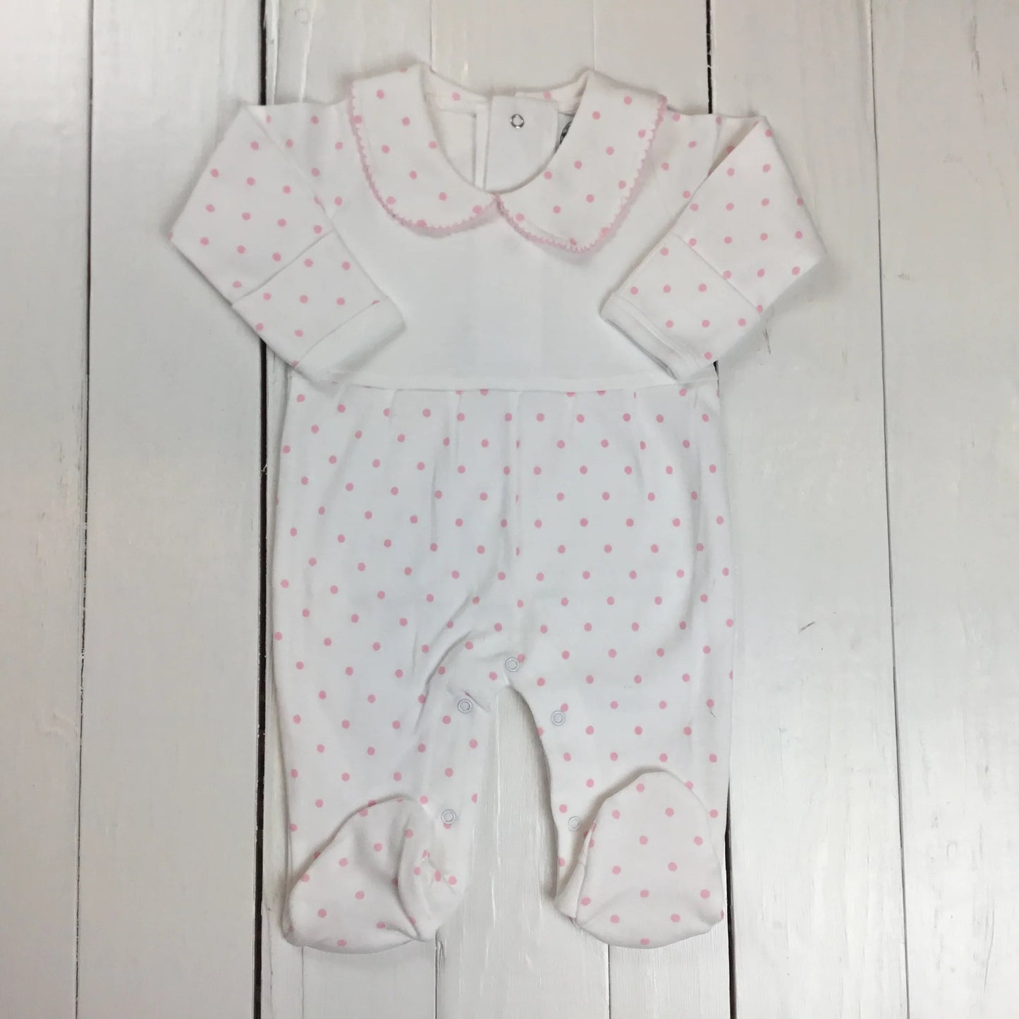 Footie with bib detail - embroider me