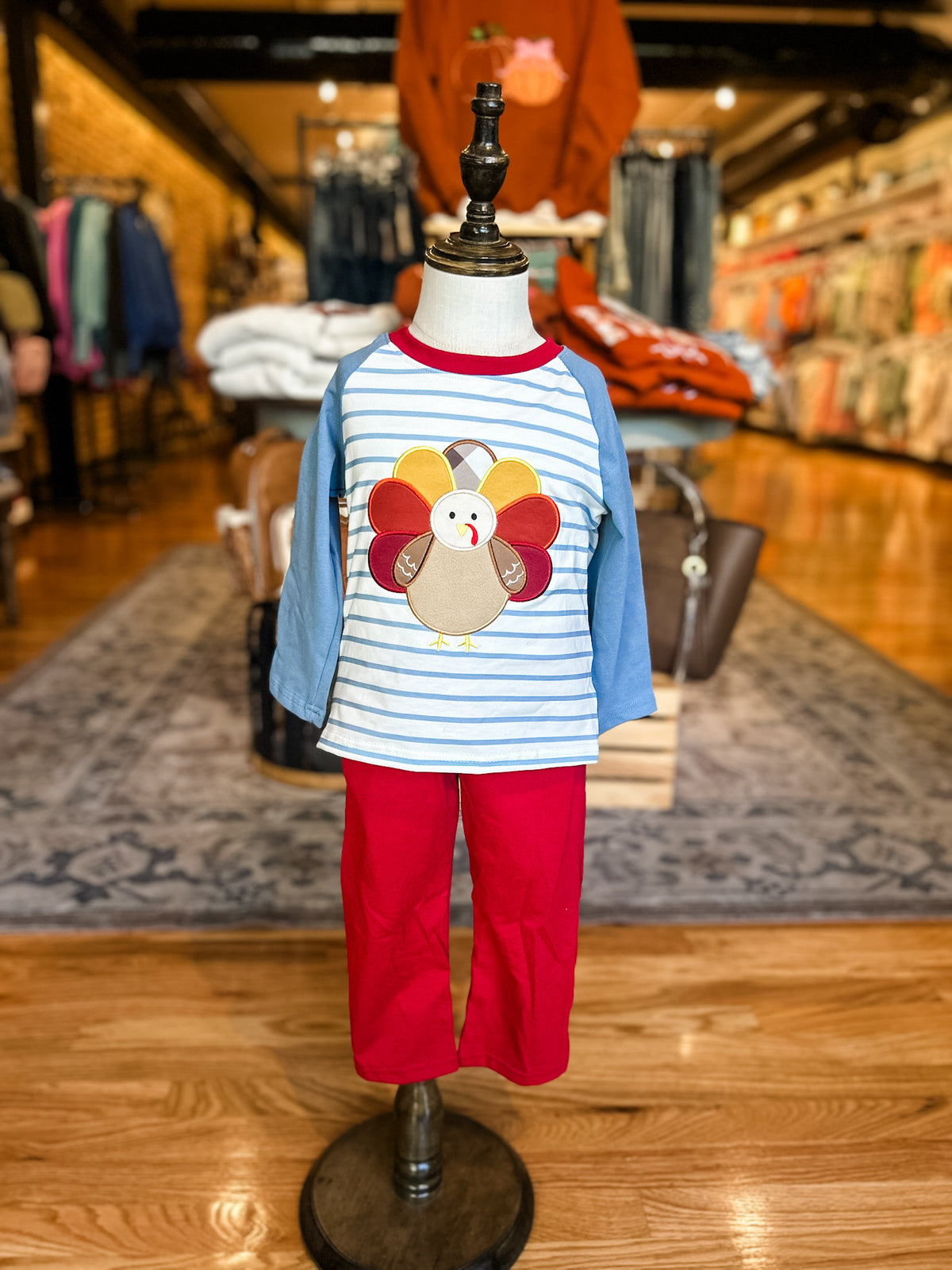 Striped Turkey pant set 2T