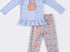Striped floral pumpkin girls set