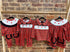 Red smocked Santa girls dress