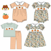 Pumpkin scarecrow girl dress