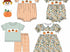Pumpkin scarecrow girl dress