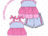 Colorblock ruffle set