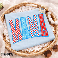 Checkered blue  MAMA - L