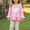 Pink love ruffle top & legging set