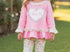 Pink love ruffle top & legging set