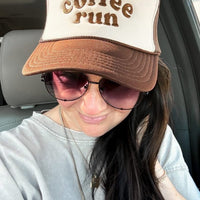 Coffee run trucker hat