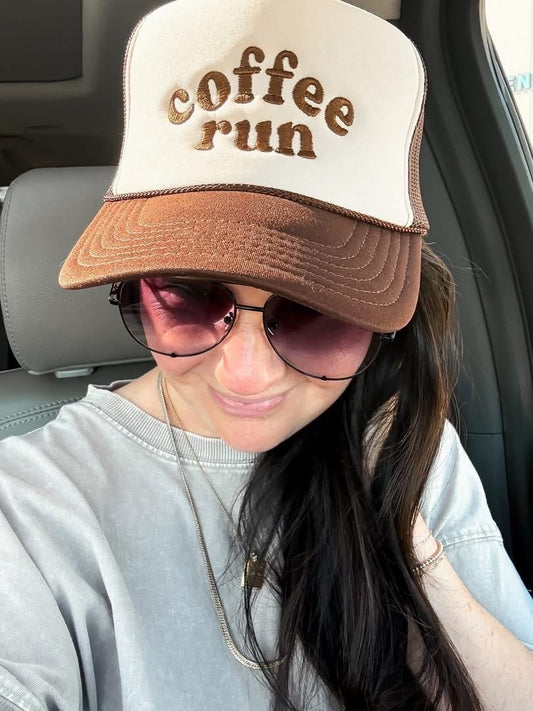 Coffee run trucker hat