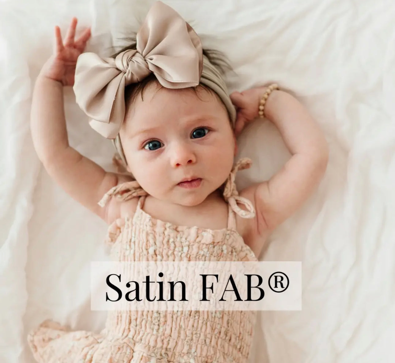 Satin fab soft headband bow