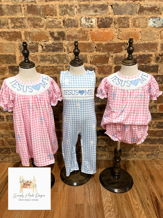 Jesus loves me girls bloomer set