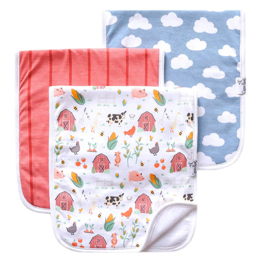 Farmstead burp cloths set of 3
