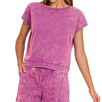 Plum short sets