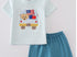 Puppy flag boys short set
