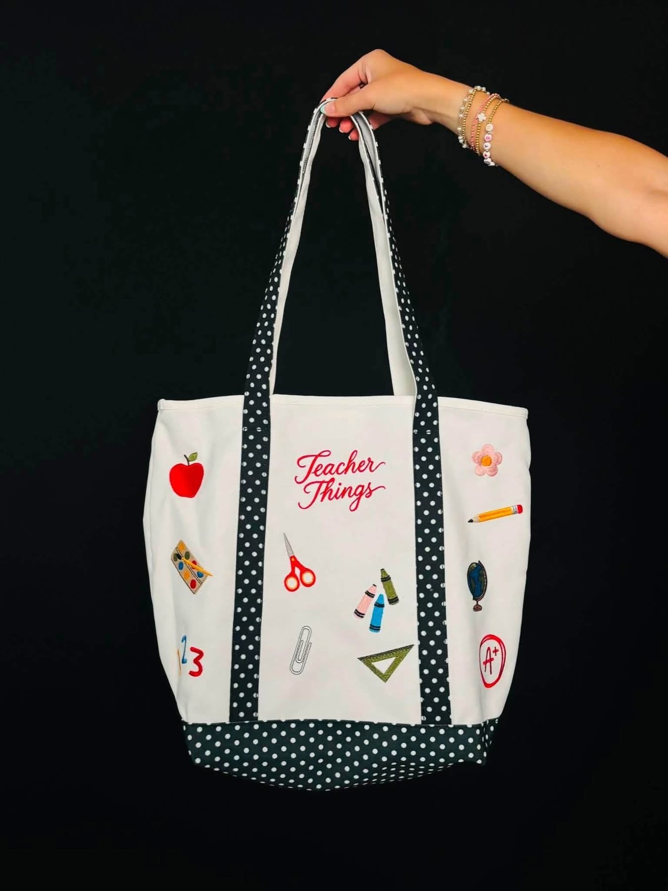 Teacher things tote bag