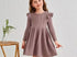 Dark mauve winter dress