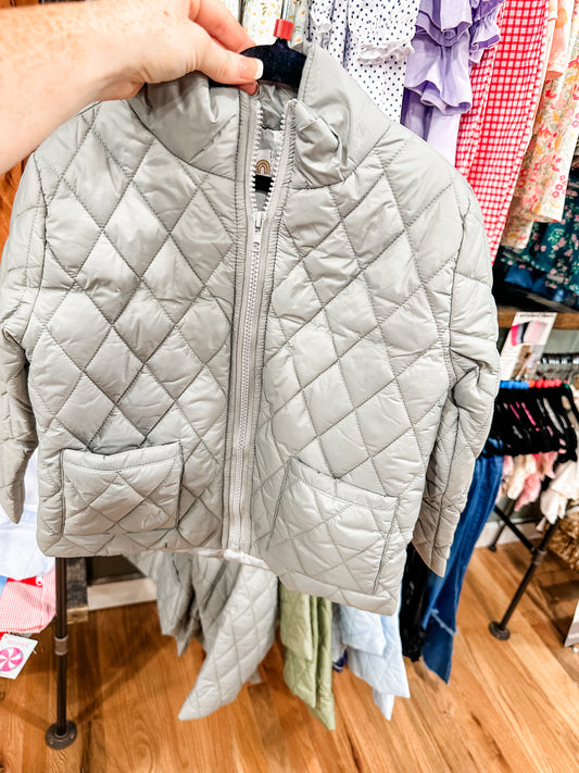 Grey quilted jacket