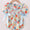 Red floral smocked bubble