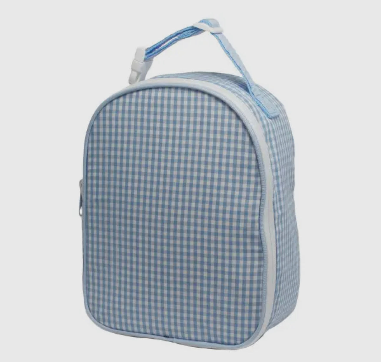 Blue gingham lunch bag- includes name/monogram