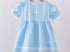 Blue cross lace embroidered dress