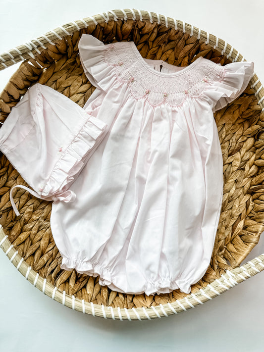 Pink Smocked Bubble