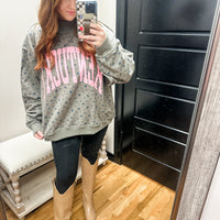 Reversible pink KY Mock neck