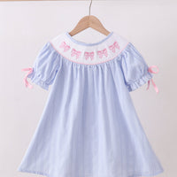 Smocked bow dress