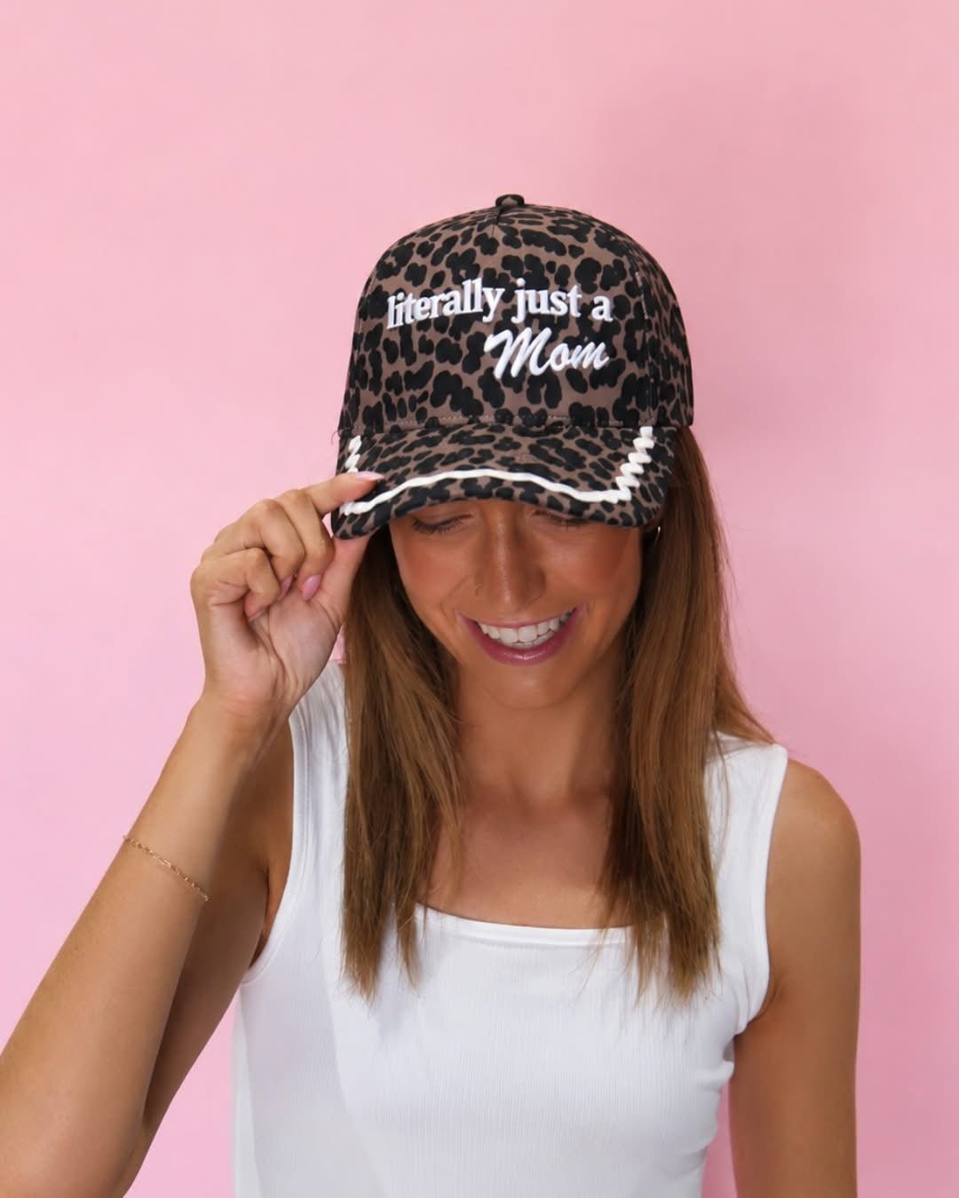 Literally just a mom leopard hat