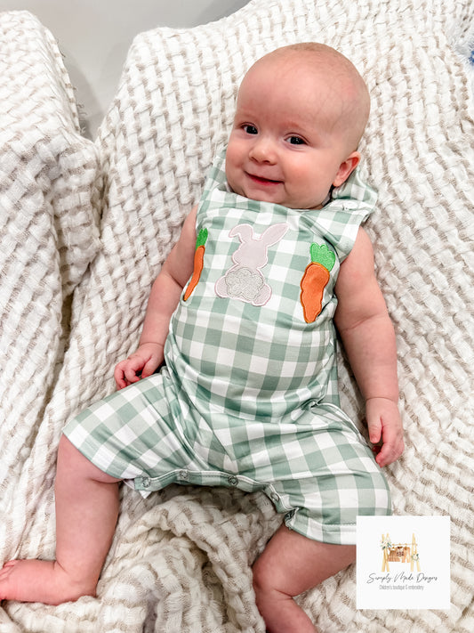 Green gingham bunny Jon Jon