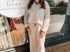 Brown stripe pant set