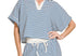 Blue Collar striped short set