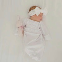 Pima Gown- White - embroidered