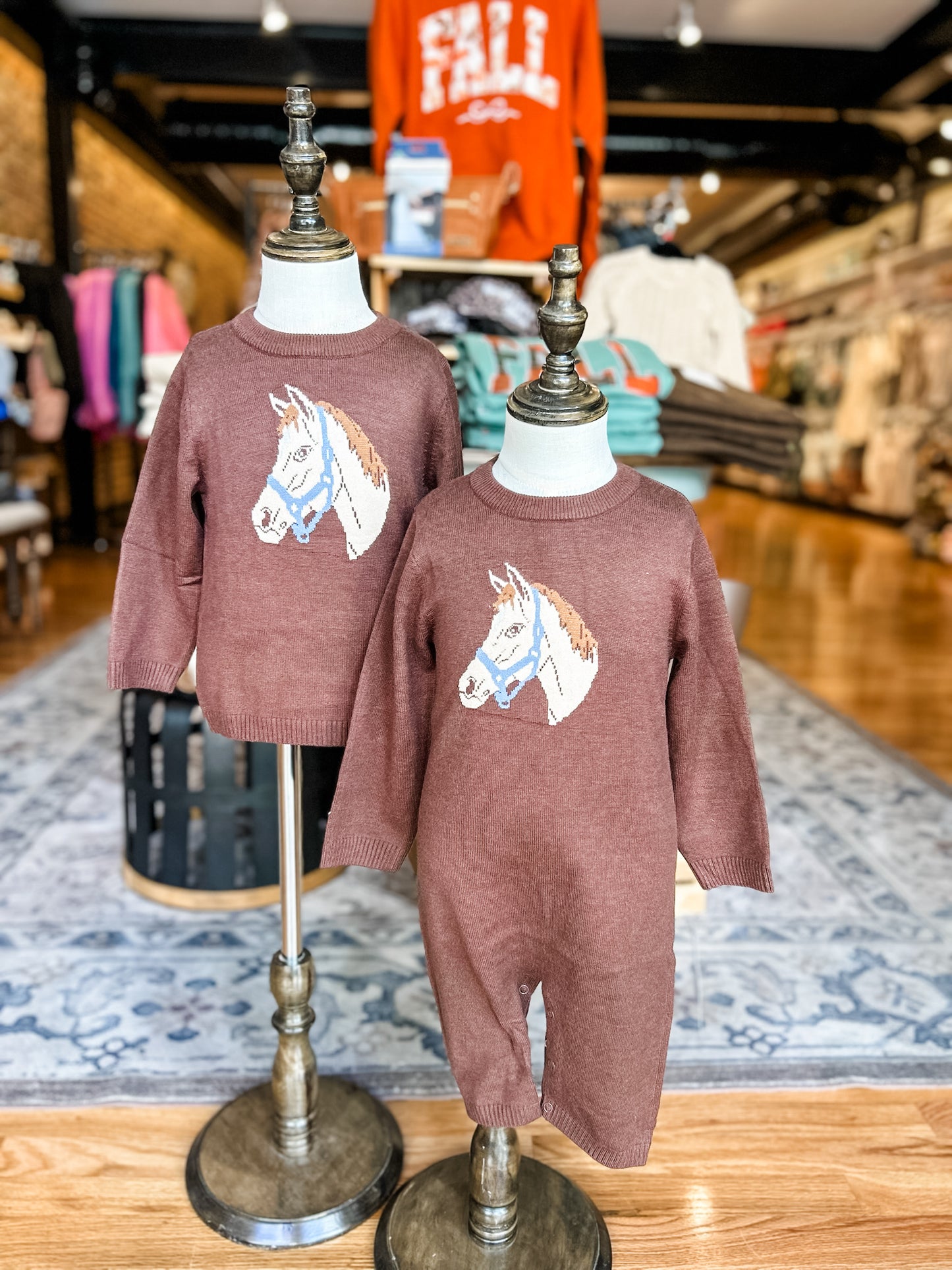 Horse sweater romper