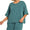 Plus teal  ribbed short set